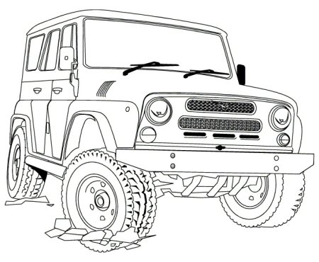 УАЗ 469 Хантер раскраска