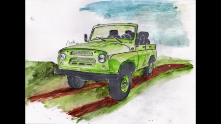 Рисование УАЗ 469