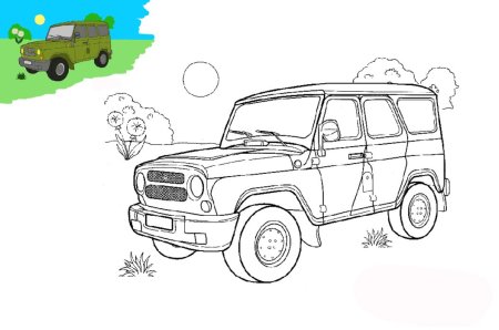 УАЗ 31514 раскраска