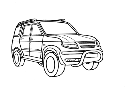 УАЗ Патриот спереди рисунок