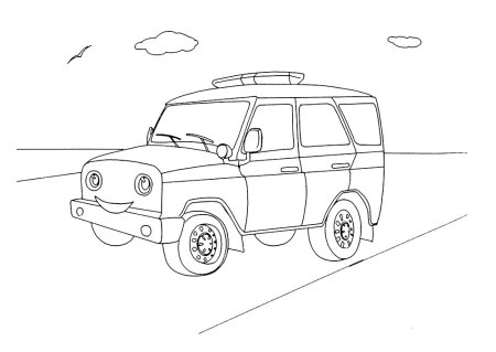 Раскраска милицейская машина