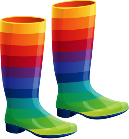 Резиновые сапоги на прозрачном фоне