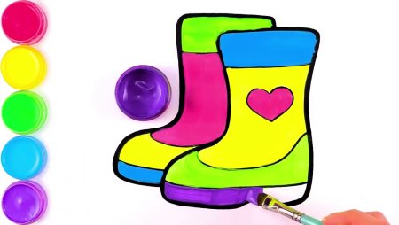 Рисование резиновые сапожки