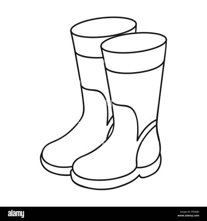 Резиновые сапоги раскраска