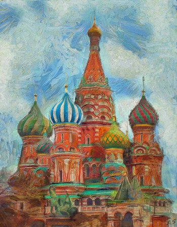 Храм Василия Блаженного Москва рисунок