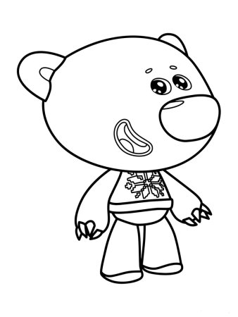 Раскраска мишки Мимимишки Кеша