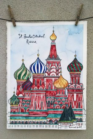 Собор Василия Блаженного рисунок