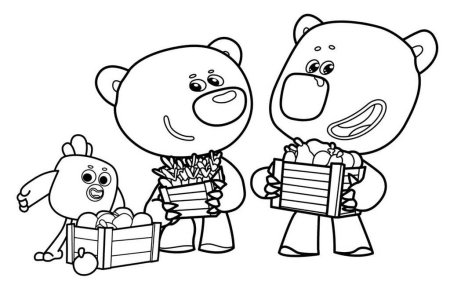 Раскраски Мимимишки тучка и Кеша