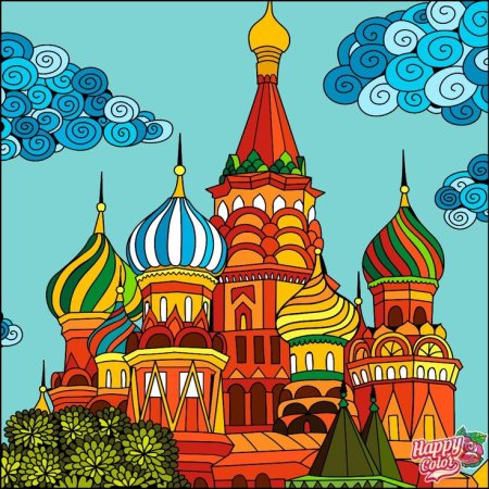 Храм Василия Блаженного пластилинография