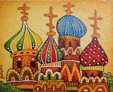 Храм Василия Блаженного Москва рисунок