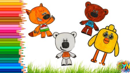 Мимимишки раскраска цветная