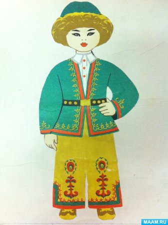 Башкирский национальный костюм рисование