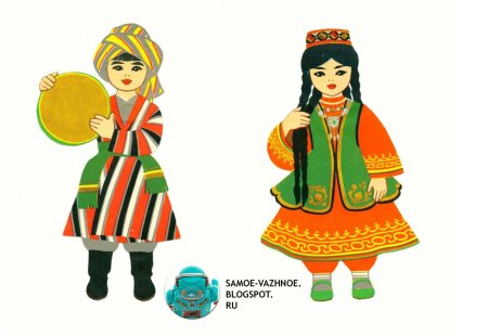 Раскраска "народные костюмы"