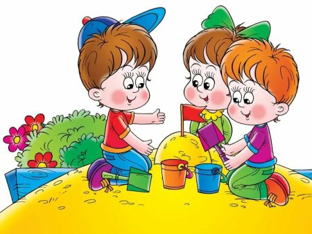 Картина в песочнице для детского сада