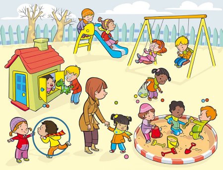 Садик рисунок