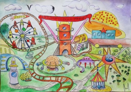 Детский рисунок парка