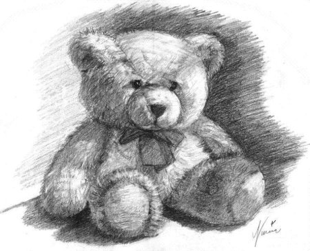 Мишка трафарет