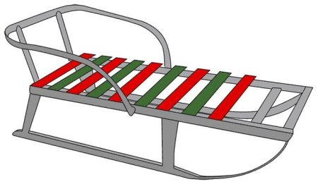 Санки на прозрачном фоне