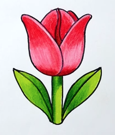 Рисование тюльпанов с детьми