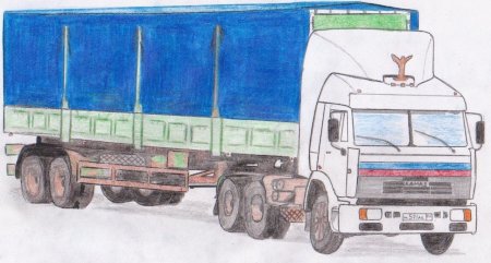 КАМАЗ 54115 нарисовать