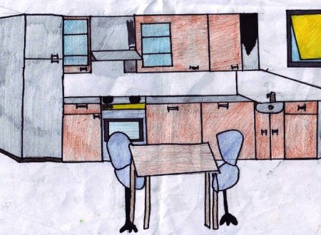 Планировка кухни нарисовать