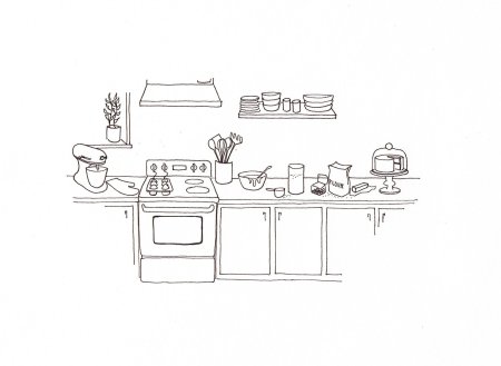 Иллюстрации комнаты кухня лёгкие