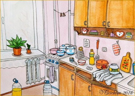 Кухня рисунок