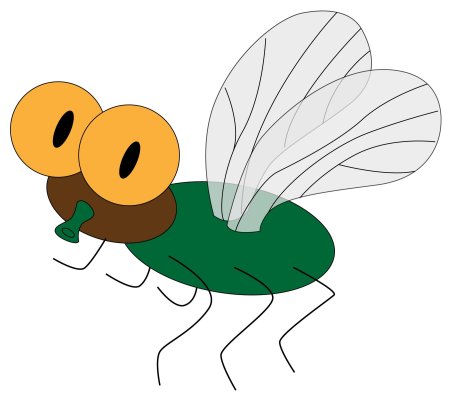 Муха мультяшная