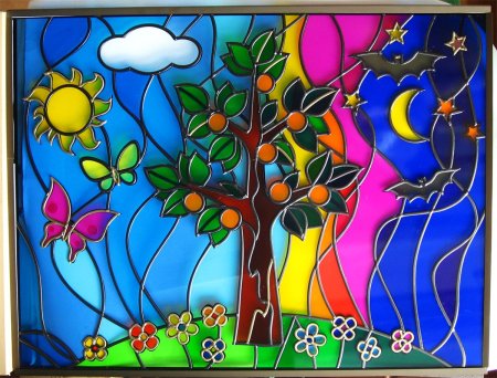Витражная роспись Кандинский