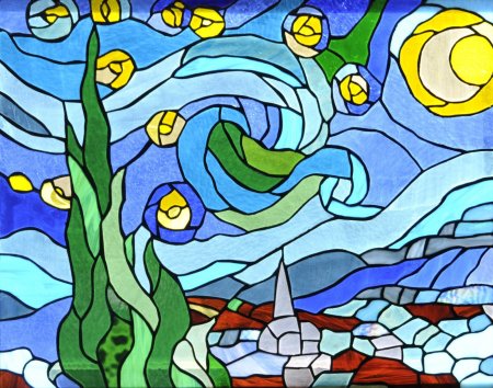 Витражная живопись на бумаге
