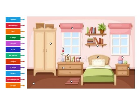 Иллюстрации для детей мебель в комнате