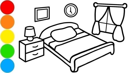 Спальня рисунок для детей