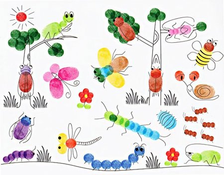 Рисование пальчиками для детей