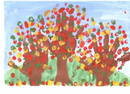 Рисование отпечатками пальцев