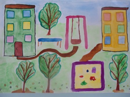 Рисование мой двор