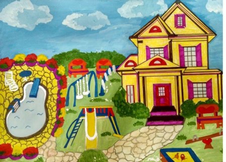 Двор рисунок