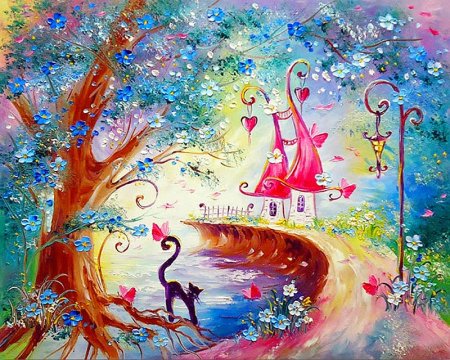 Сказочный мир гуашью