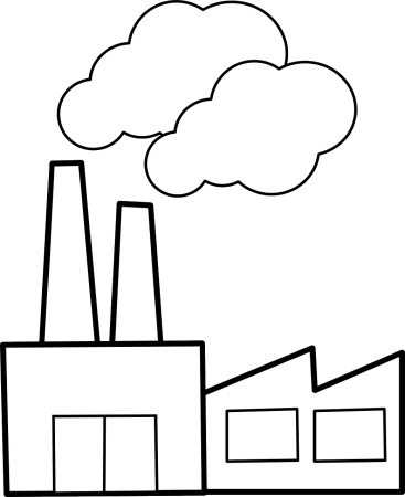 Раскраска заводы и фабрики