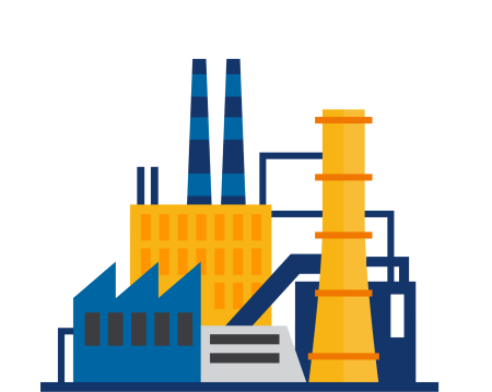 Промышленность на белом фоне