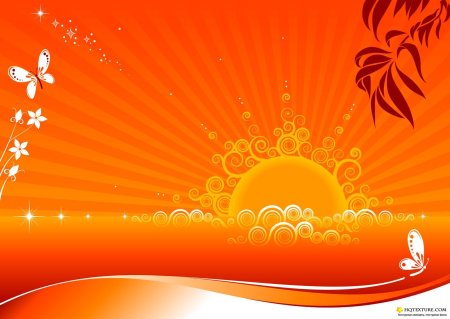 Оранжевое небо оранжевое море