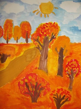 Рисование с детьми осень