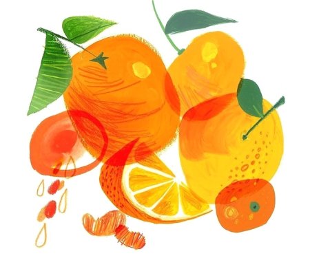 Оранжевые иллюстрации