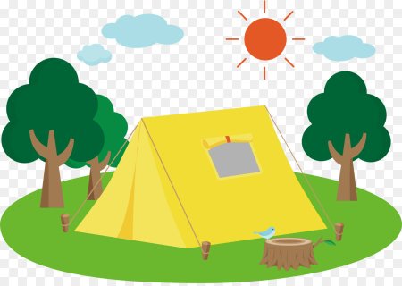 Детский лагерь в палатках