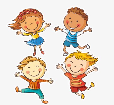 Дети танцуют мультяшные