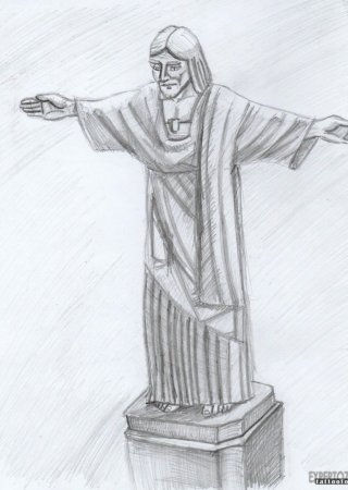 Памятник Александру Сергеевичу Пушкину рисунок