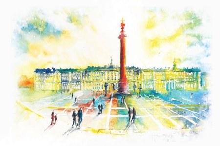 Анна Соколова открытки СПБ акварель