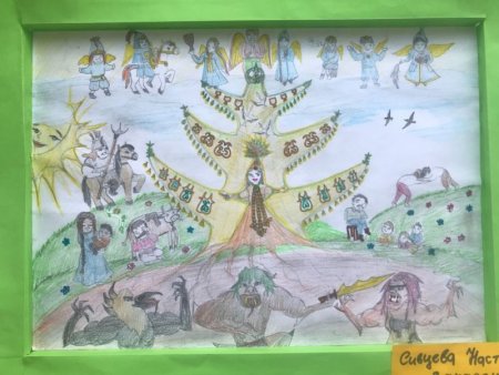 Рисунки детей на тему Олонхо