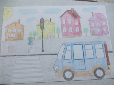 Детские рисунки на тему водитель