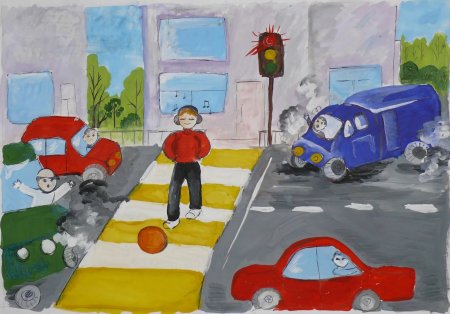 Рисунок по правилам дорожного движения