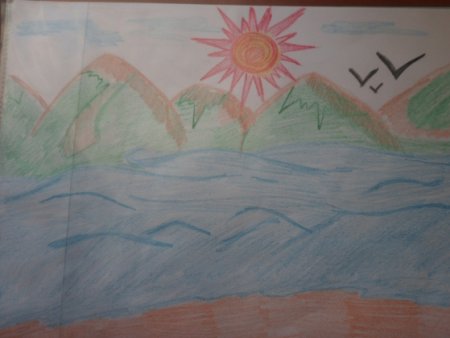 Байкал рисунок детский